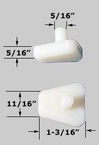 WRS 1-3/16" Nylon Pressure Shoe Set with Pin - Non-Handed