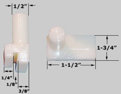 WRS 1-1/2" Left & Right Hand Pressure Shoe Set - White