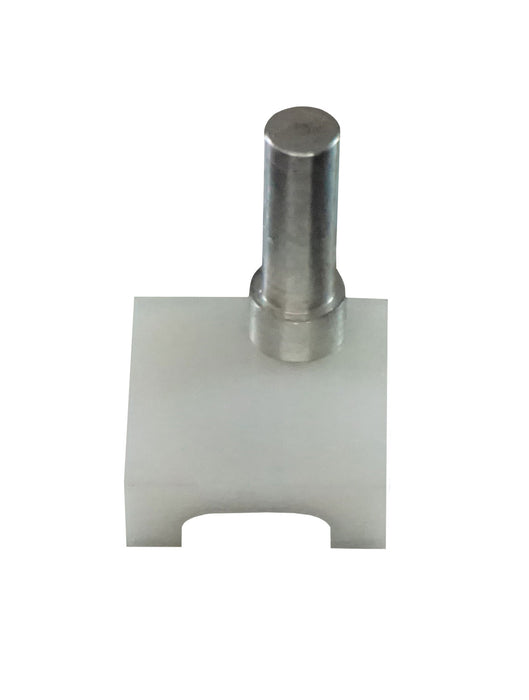 WRS 1-3/8" Right Hand Pressure Shoe with Metal Pin - White Nylon Base