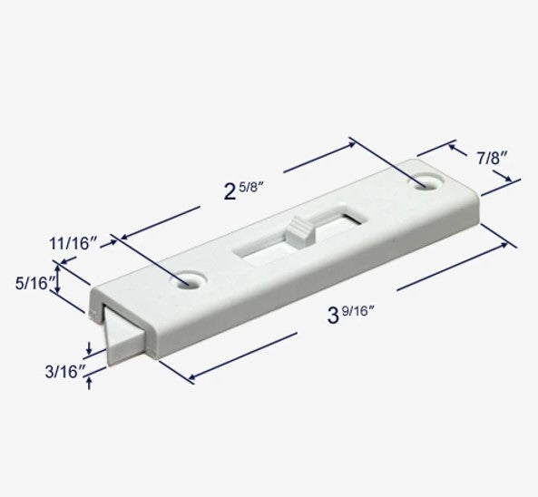 WRS Norandex 2-5/8" Tilt Latch Set - White