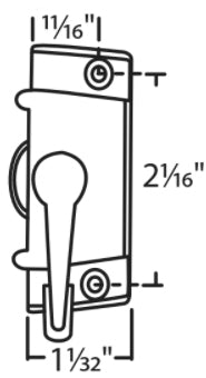 014-10-14-32 WRS Trimline White Sweep Lock - Large Cam Diagram