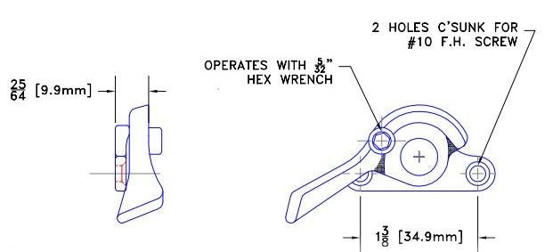 WRS 1-3/8" Security Sweep Lock - Dark Bronze