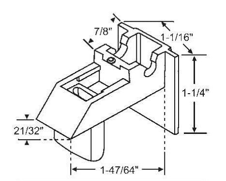 WRS Fiberlux 1-47/64" Sash Cam without Roller - White