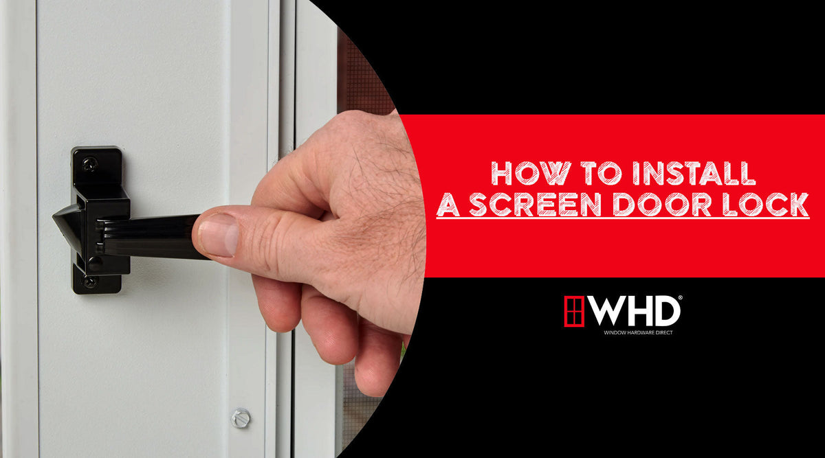 heavy-duty screen door handle with slide bolt lock installation