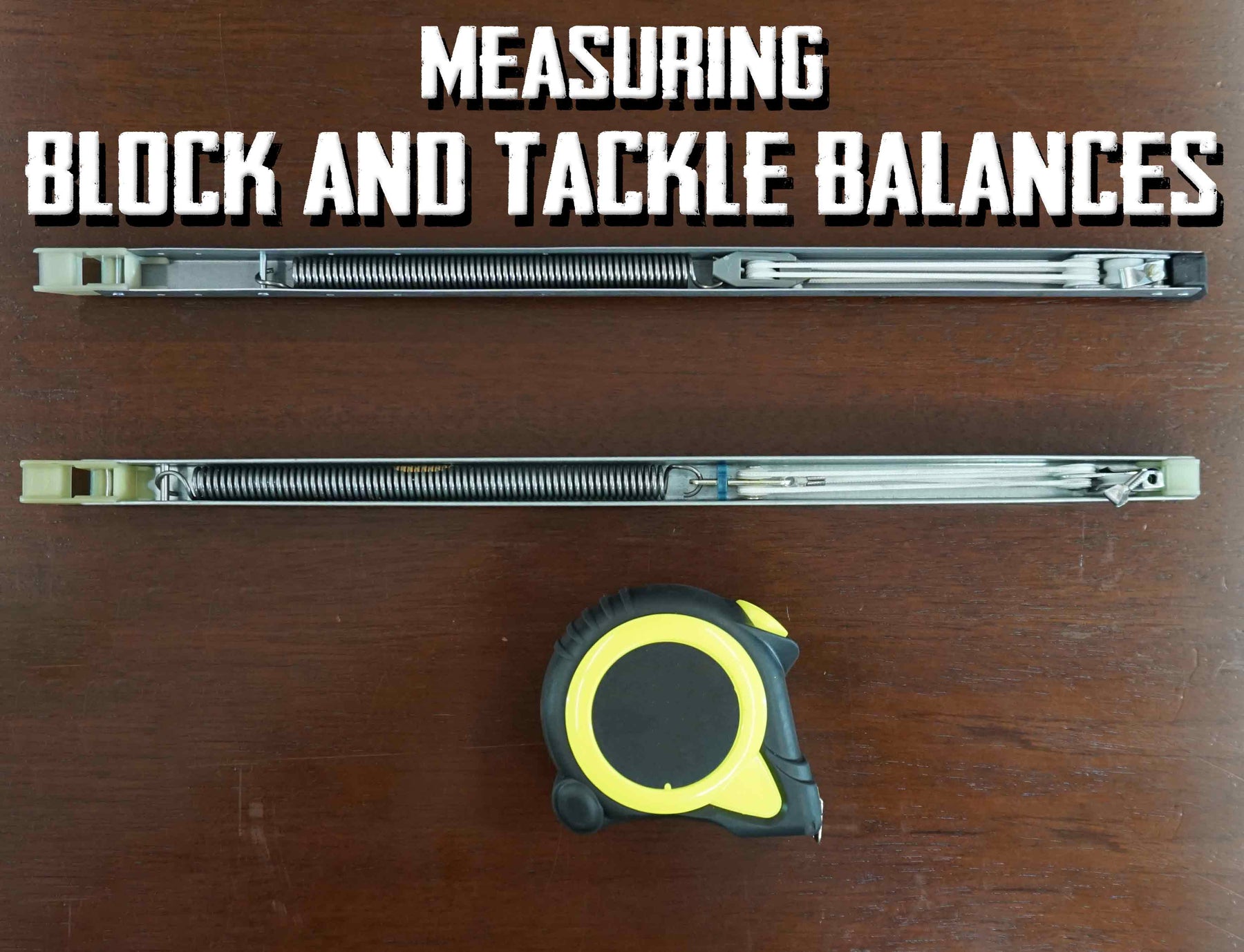 Measuring Block and Tackle Balances