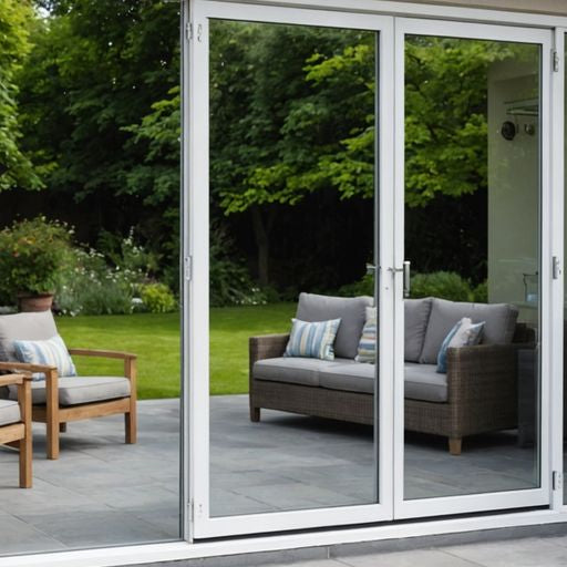 Modern patio door with secure lock