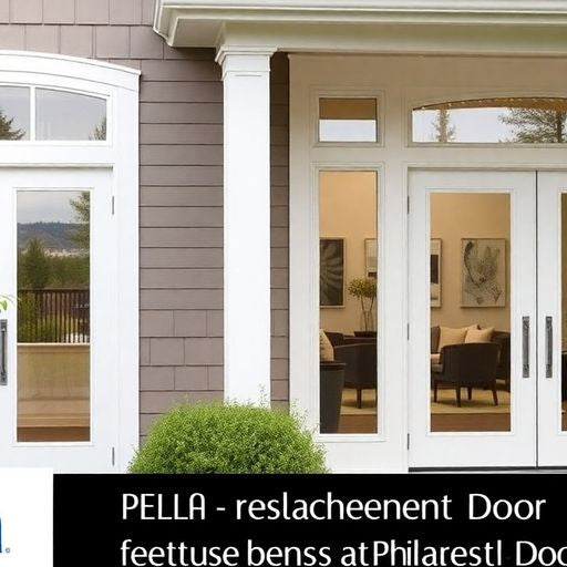 Stylish Pella replacement doors on a contemporary home.