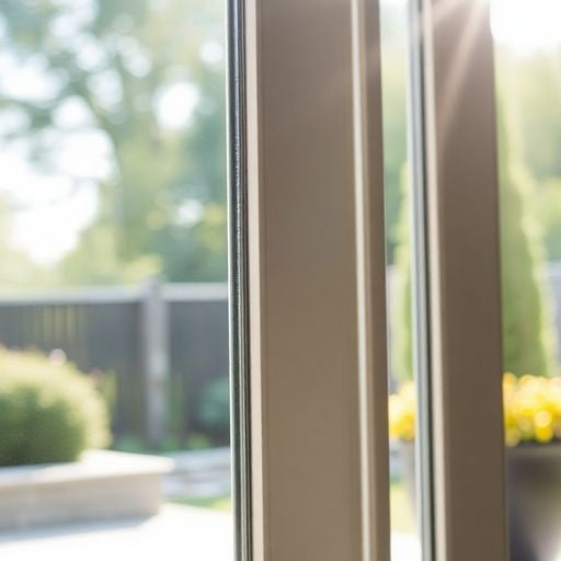 Reliabilt patio door in a bright outdoor setting.