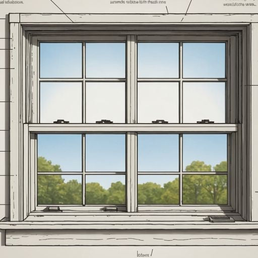 Illustration of window parts labeled