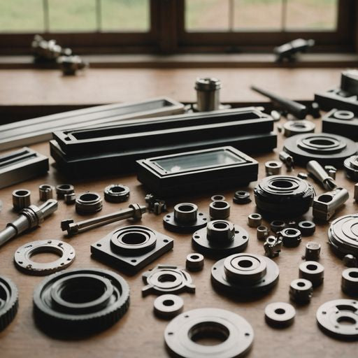 Various 1984 Anderson casement window parts on display