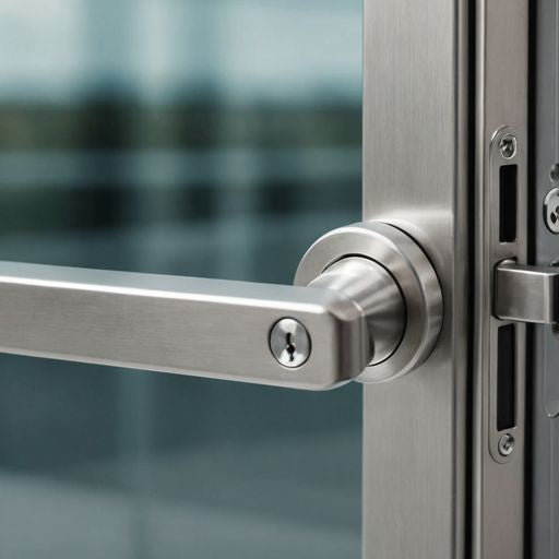 Modern sliding door handle with secure lock