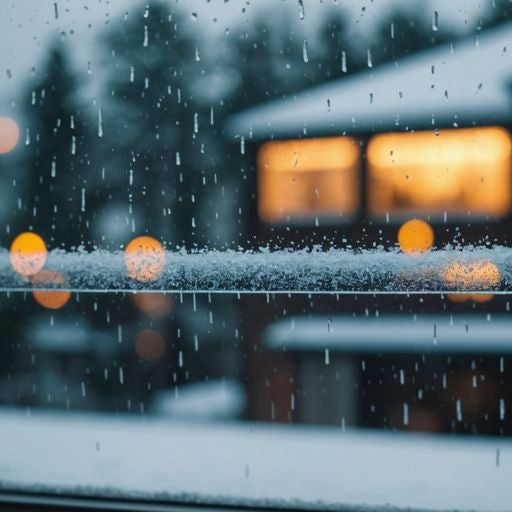 Weather strips sealing a window to prevent drafts.