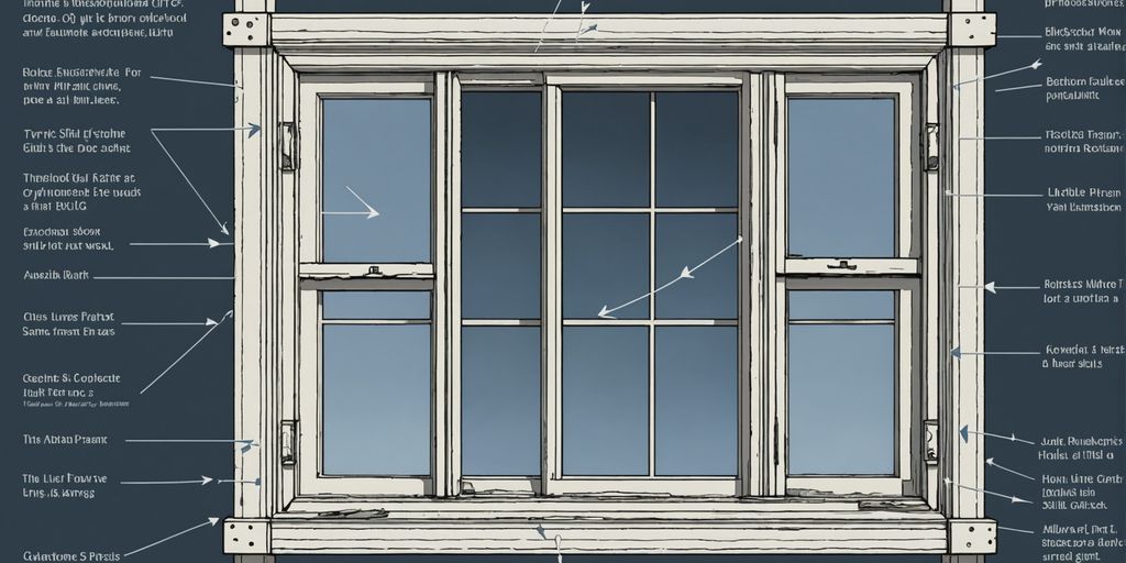 Illustration of window parts