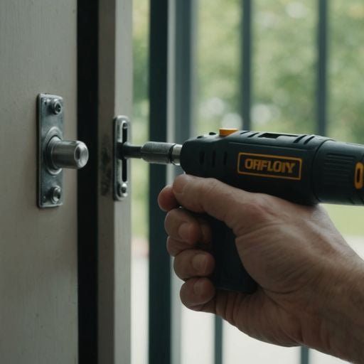 Replacing sliding door handle with screwdriver