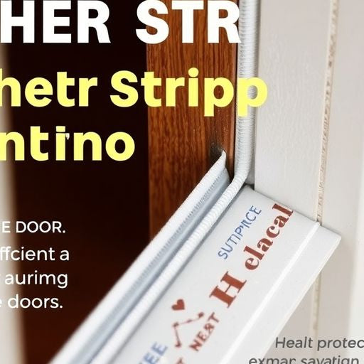 Door weather stripping installed for energy efficiency.