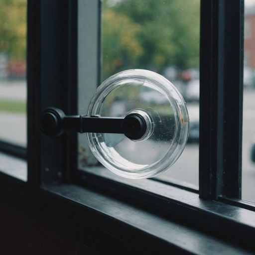 Bulb seal weatherstripping on a window frame close-up.