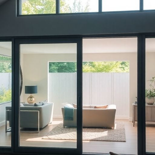 Modern sliding door in a stylish home setting.