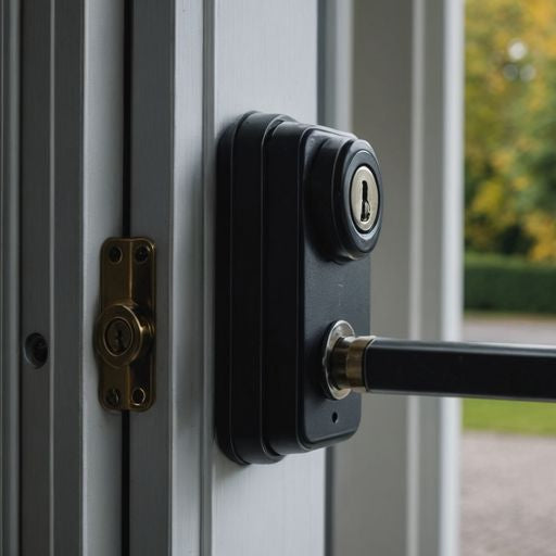 Patio door lock with key for security