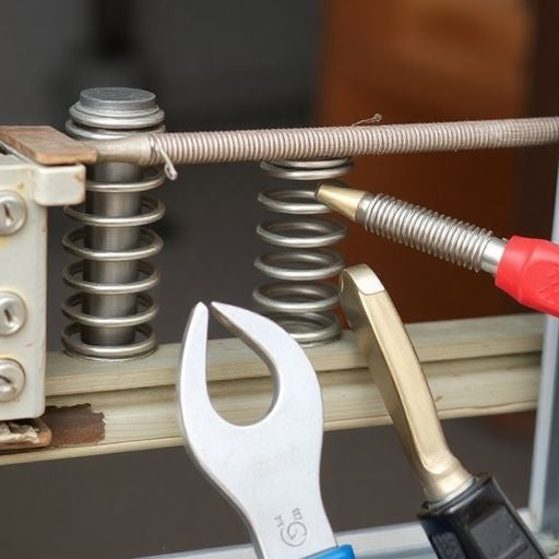 Close-up of a single hung window repair tools.