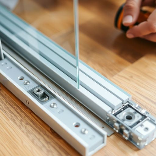 Repairing sliding glass door track with tools