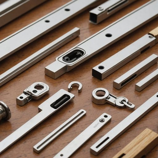 Andersen window parts on wooden surface