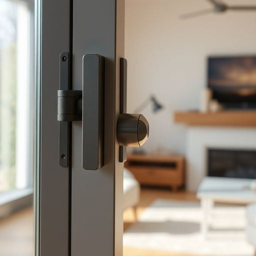 Sliding glass door with secure lock