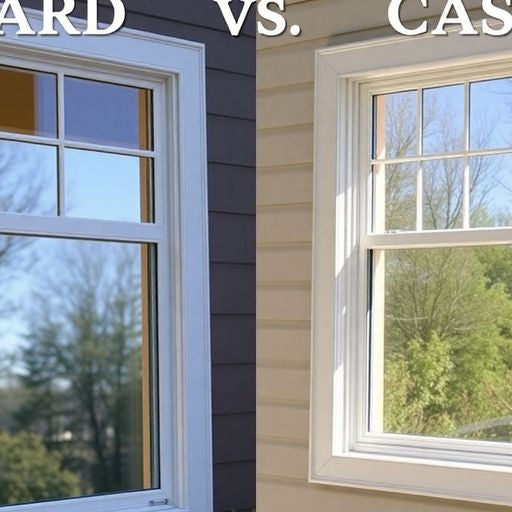 Milgard and Cascade windows displayed in a home setting.