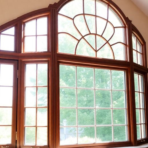 Beautiful bay window in a cozy room.