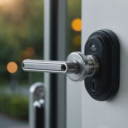 Patio door lock with key for home security