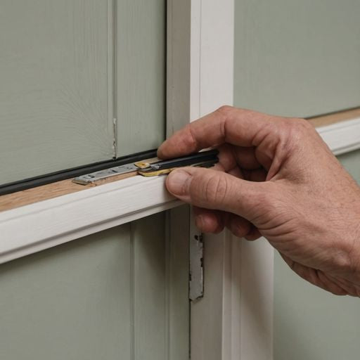 Installing weatherstripping on a door frame