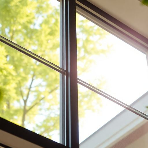 Modern cascade window with clear glass and sleek design.