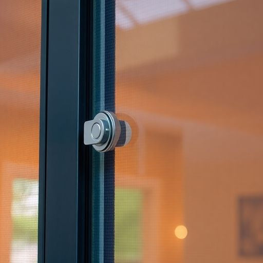 Sleek screen door closer installed on a modern door.