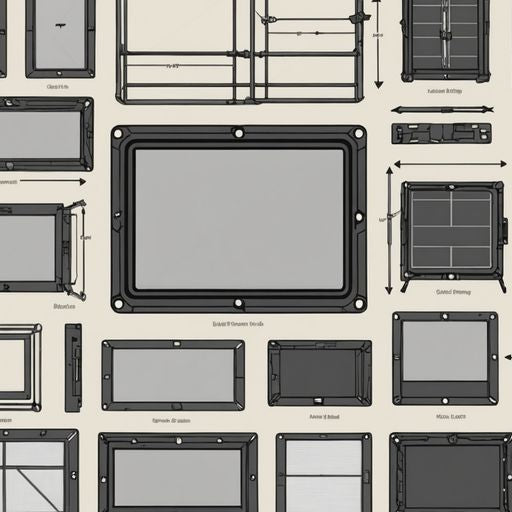 Illustration of screen window parts and components.