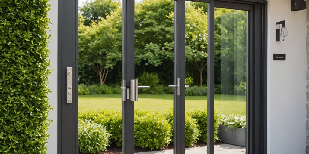 Modern patio door with secure lock mechanism