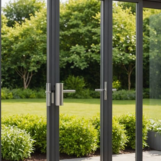 Modern patio door with secure lock mechanism