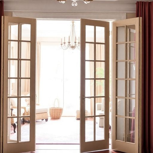 Elegant accordion doors in a stylish interior setting.