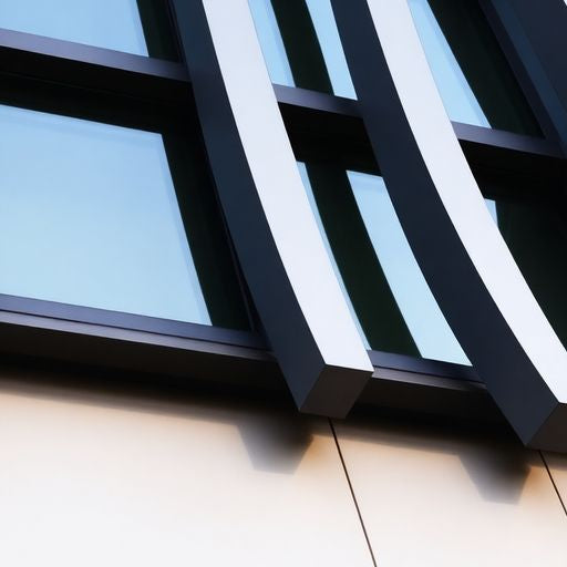 Close-up of architectural mullion on a modern building.