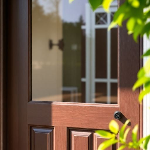 Close-up of a Larson storm door on a house.