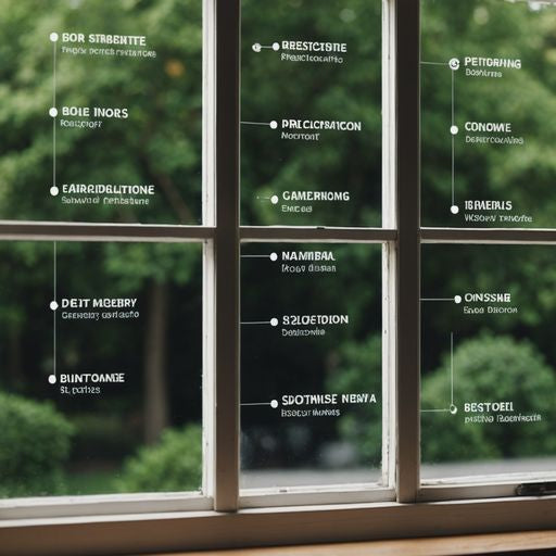 Labeled window parts illustration for homeowner's guide.
