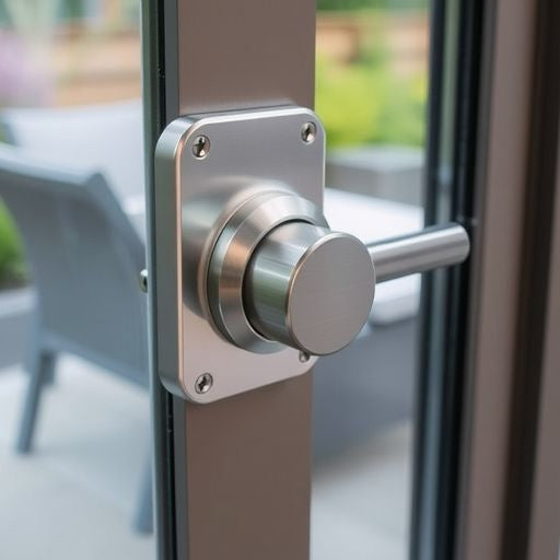 Modern patio door with secure lock