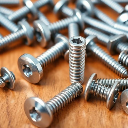 Various heavy-duty screws for hanging mirrors on wood.