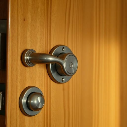 Reinforced interior door with security locks and features.