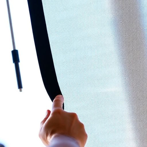 Installing a window screen without a frame.