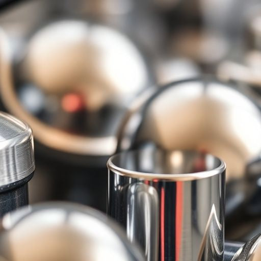 Close-up of dull chrome surfaces with muted reflections.