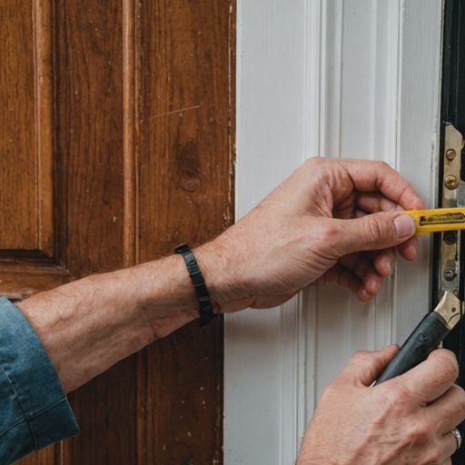 Applying weather stripping to a door frame