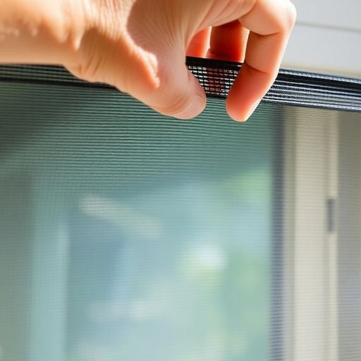 Person removing a window screen with ease.
