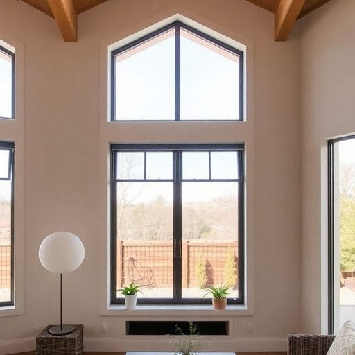 Stylish awning windows in a modern home setting.