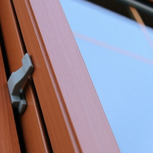 Detailed view of a window frame and glass.