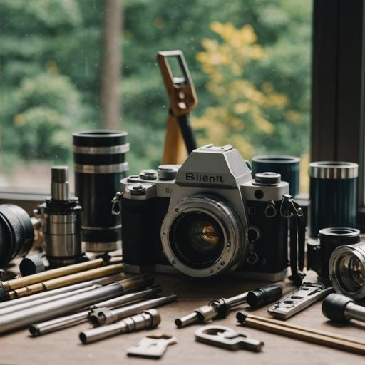 Biltbest window parts and renovation tools on a table.