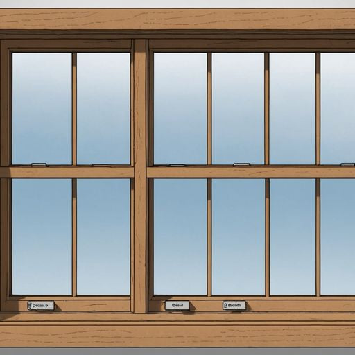 Illustration of window parts labeled